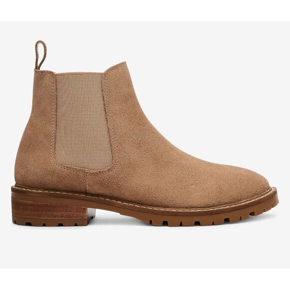 Steve Madden Suede Chelsea Boots Tan Ankle Booties Lug Sole Casual Size 10 - Picture 1 of 8